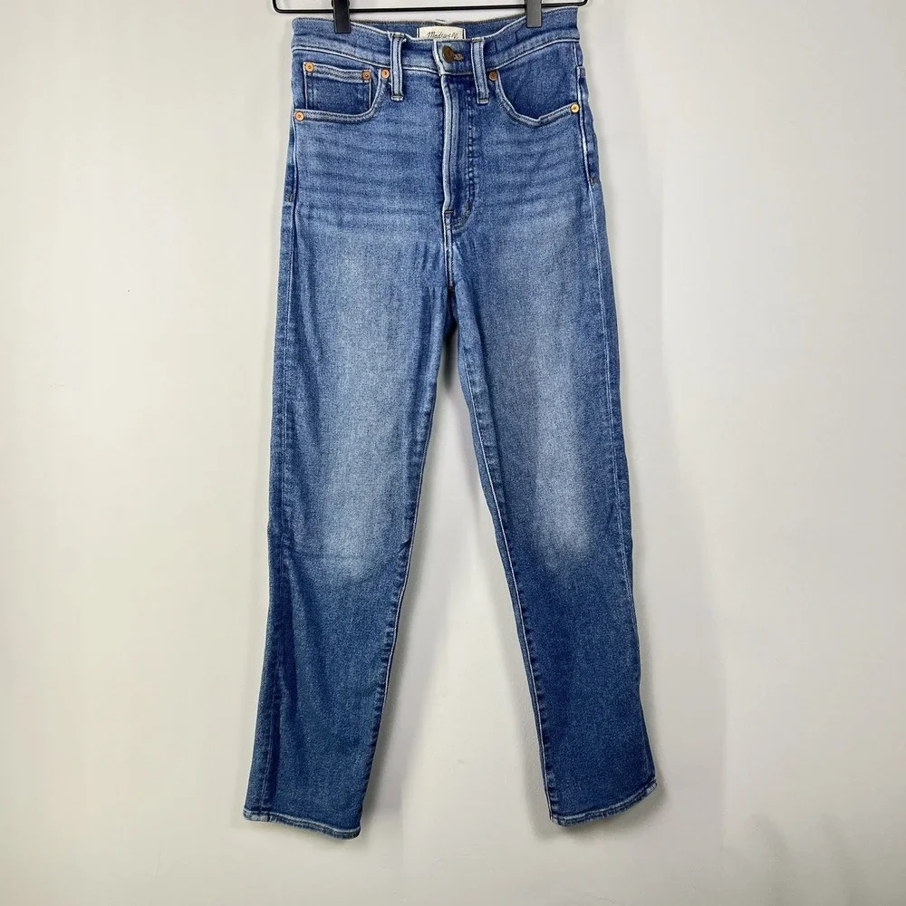 Madewell Perfect Vintage Jeans Womens‎ 25 High Rise Crop Straight Leg Denim